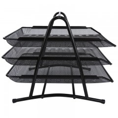 晨光（M&G）办公三层金属网状文件盘文件栏文件架文件座黑色ADM94754