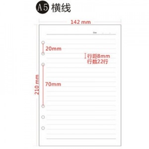 喜通 笔记本活页内芯替芯（32K/A5、6孔、70张）