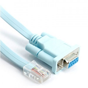 快惠-数据线RJ45网口转RS232串口 COM口9孔水晶头 串口转RJ45转接线 1.5米