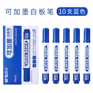 晨光 可加墨水白板笔26301（蓝、10支/盒）