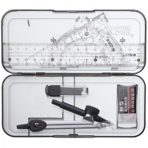 晨光 7件套装圆规ACS90808（考试圆规直尺三角尺子量角器绘图组合）
