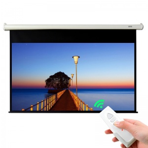 快惠 100英寸电动动投影幕布（4:3、幕面宽2.03米，高1.52米，加上外壳总宽度2.25米）