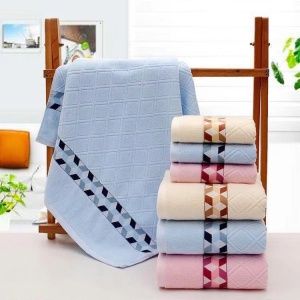 快惠-纯棉浴巾70*140（10条起售）不掉毛（条）