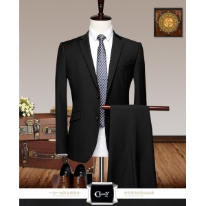 快惠-男士职业西装998-1黑（职业西装定制）