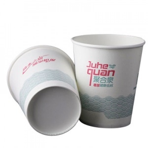 聚合泉 一次性纸杯/水杯加厚（260克、250ml、50只/包）