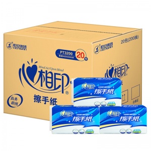 心相印 卫生间擦手纸CS020（20包/件、200抽/包）