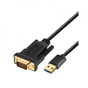 快惠 电脑usb转vga视频分屏转接线（1.5米）DB15针公头转换器USB3.0外置显卡笔记本接投影仪同屏显示器