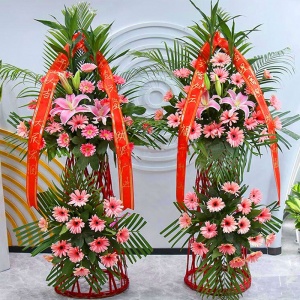 快惠 开业花篮/乔迁送花（1对）送货上门