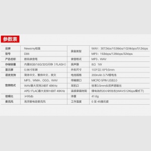 纽曼数码录音笔 D06 16G