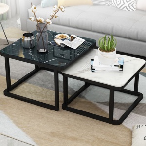 快惠 2个方形茶几（大边长70cm、小边长50cm）