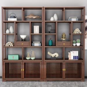 快惠 博古架/书架（宽200*高180cm、实木）	