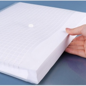 晨光 纽扣袋ADM94516（整包12个起售、白色透明按扣文件袋）个