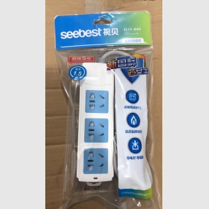 晨光 插座/插排A03W（3位/5孔、1.5米、带开关）