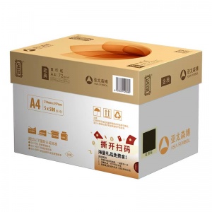 亚太森博 至冠金典复印纸（A4、72g、500张/包、5包/箱）