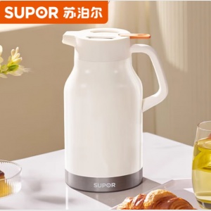 苏泊尔保温瓶20BF50（2L、奶油色/烟灰色）316L不锈钢